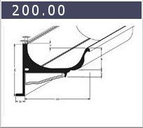 Kunststof dakgoot type 200